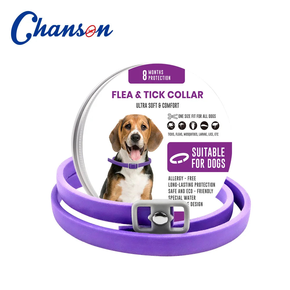 Natural Flea, Tick & Lice Repellent Collar for Dogs & Cats – Waterproof & Adjustable, Powered by Essential Oils