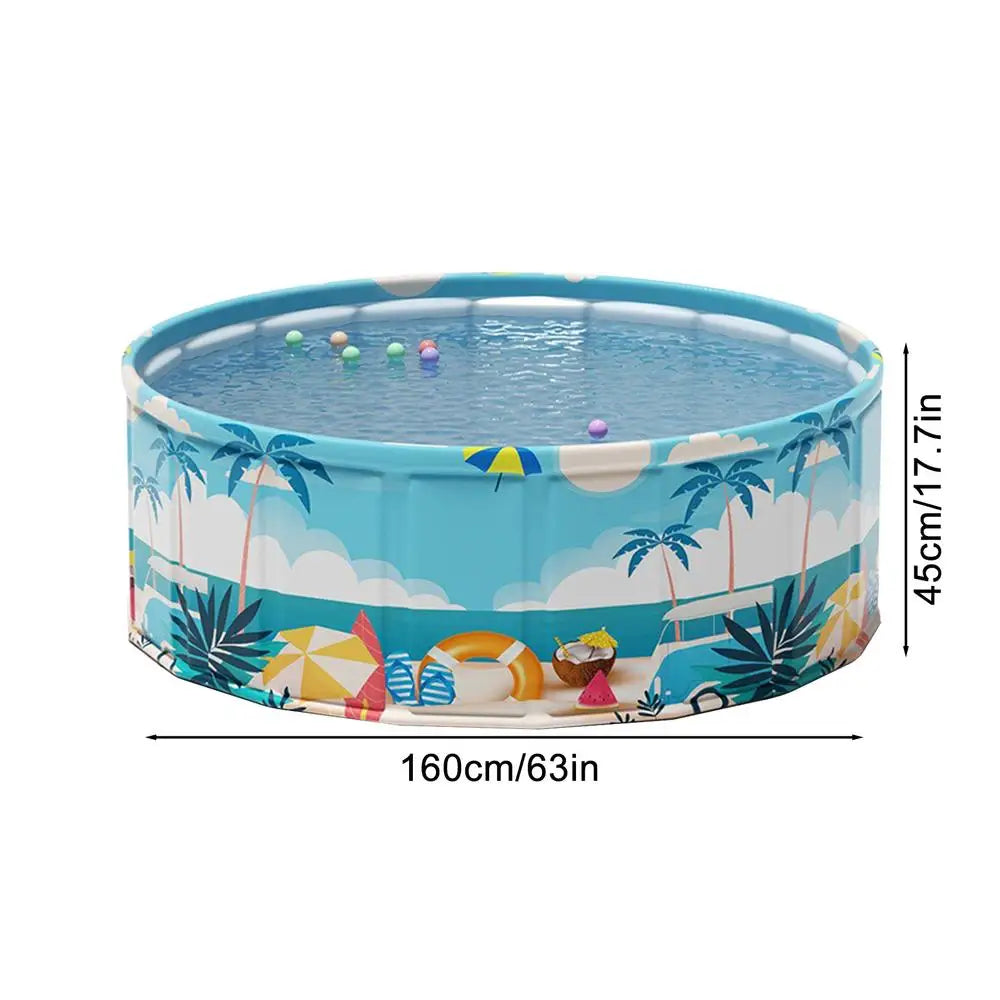 90/120/160cm Foldable Kids Pool Wading Pool Kids Swimming Pool Baby Framed Pools Pet Bath kid Basin Pet Pool Dog Bathing Tub
