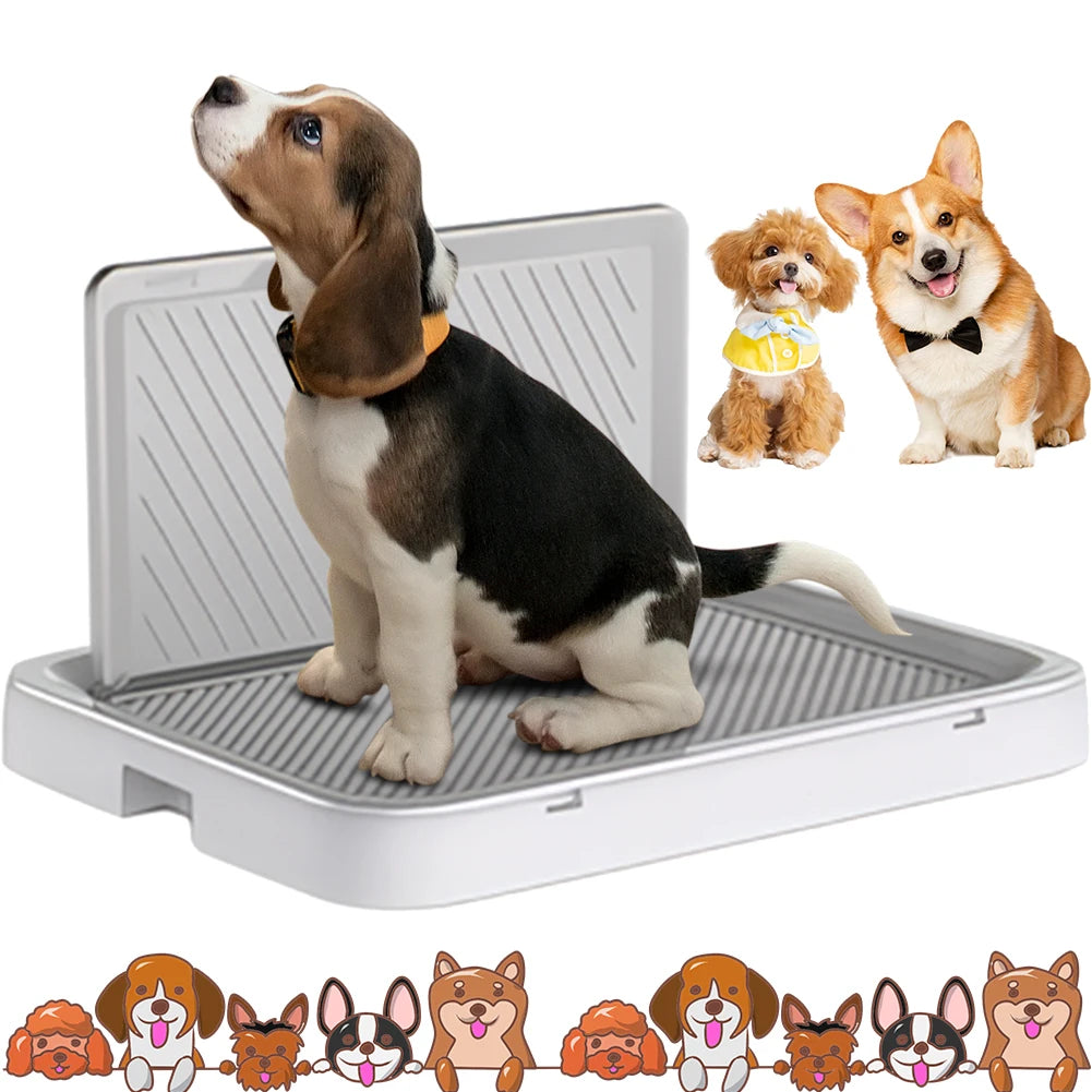 Dog Potty Tray with Pee Wall Pets WC Toilet Anti-Splash Pet Indoor Dog Training Toilet Pet Dog Toilet Puppy Kitten Cleaning Tool