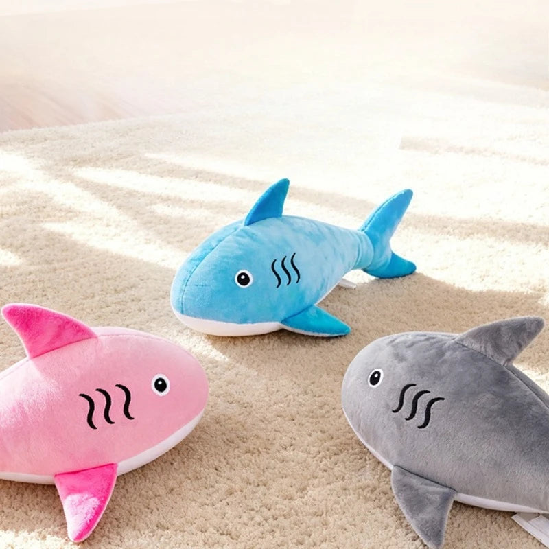 Dog Chew Toy Simulated Plush Shark Sounding Bite-resistant Plush Puppy Toy Training Dental Cleaning Supplies