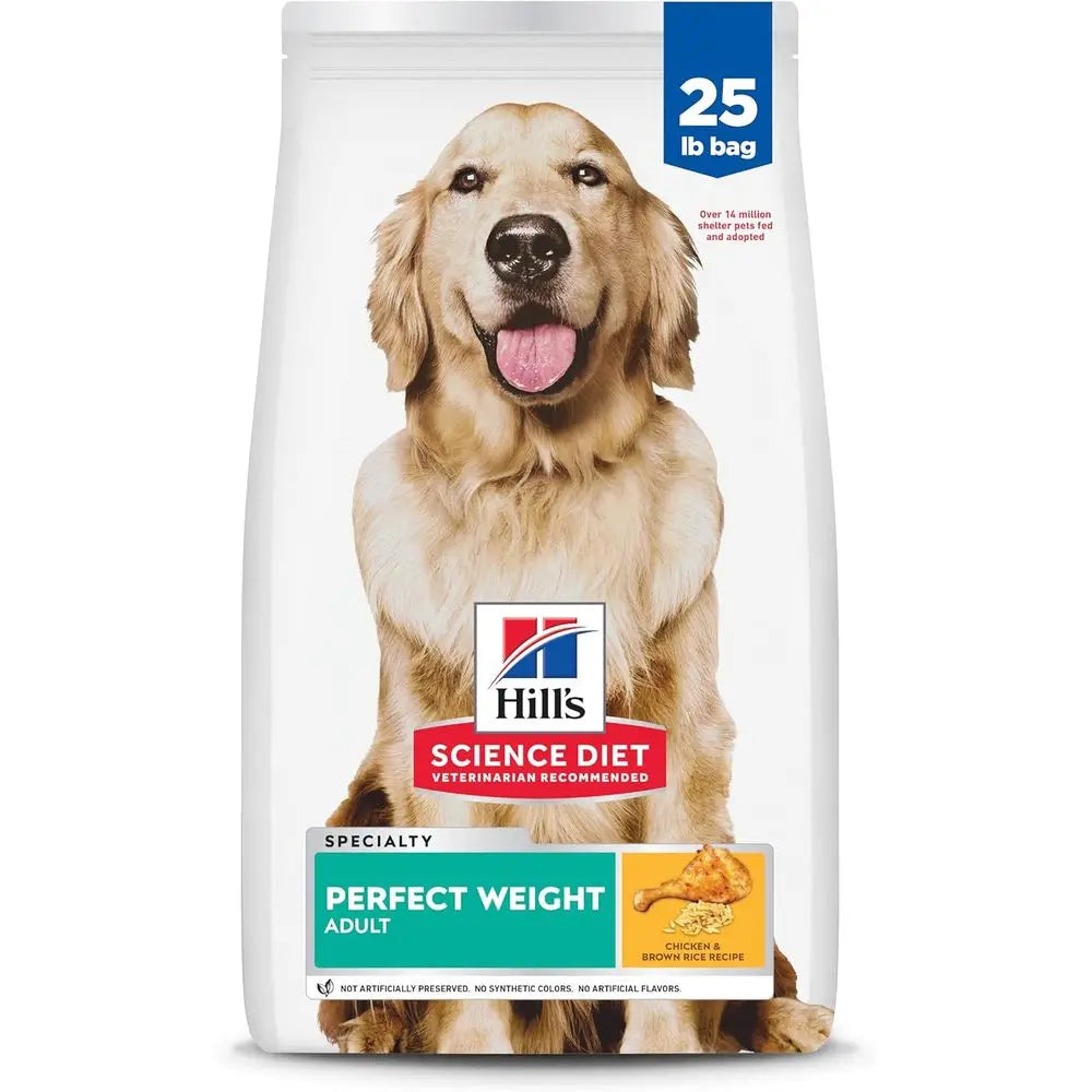 Adult Perect Weight Dry Dog ood, Chicken & Brown Rice, 25 lb. Bag