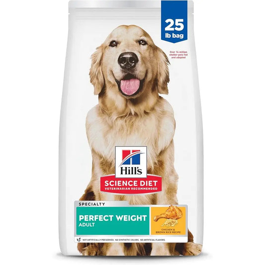 Adult Perect Weight Dry Dog ood, Chicken & Brown Rice, 25 lb. Bag