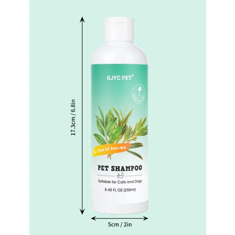 Tea Tree Oil Pet Shampoo for Dogs Cats Anti Itch Bath Wash with Allergy Relief Smell Reduction Inflammation Soothing