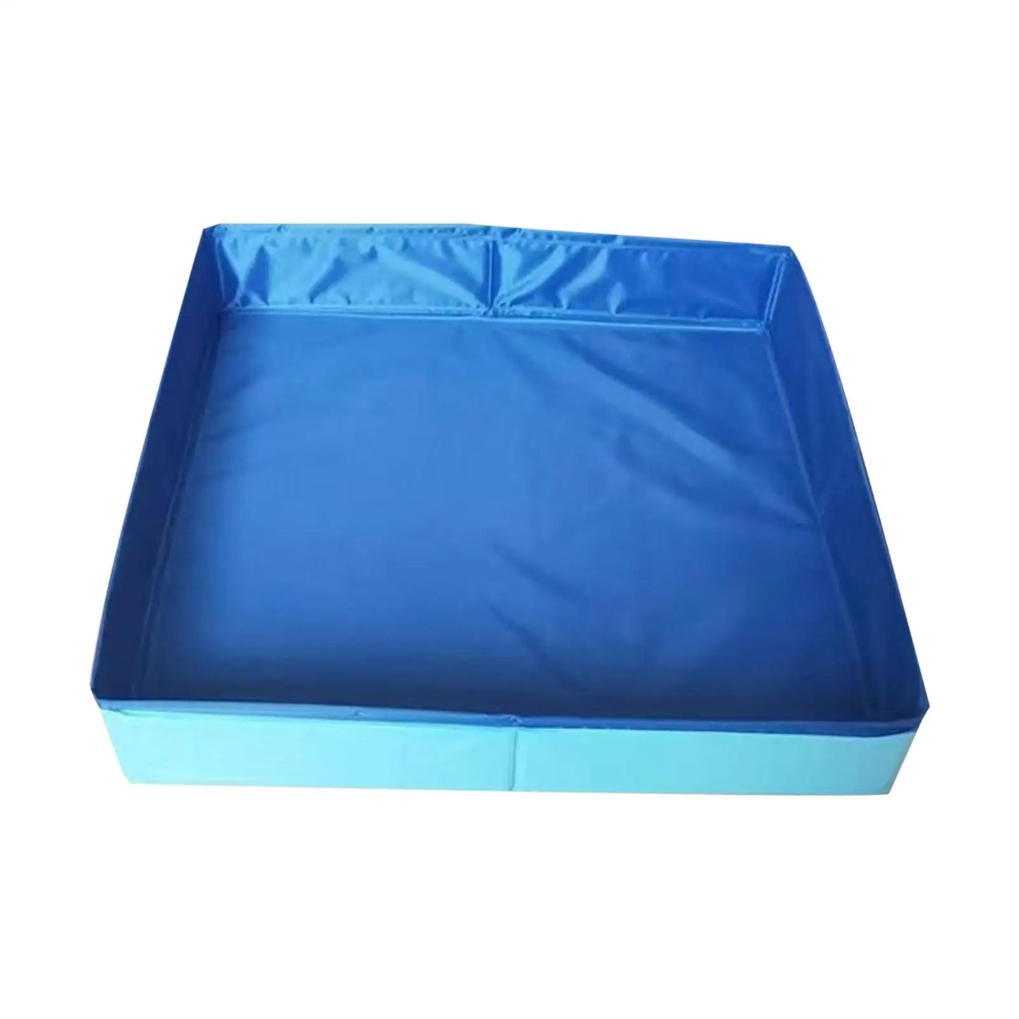 Summer Foldable Pet Blue Square Bath Tub Dog Cat Bath Pool Portable Indoor Outdoor Bathing Container