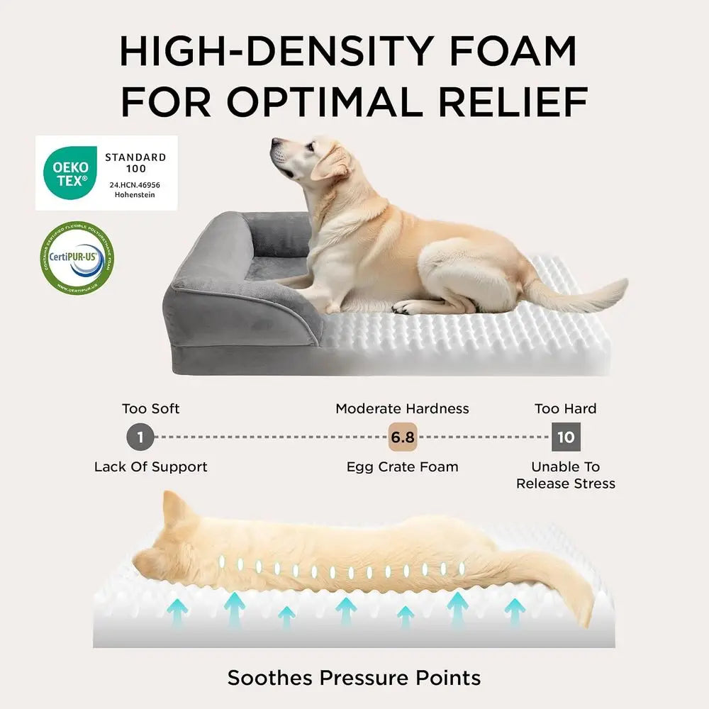 Jumbo Orthopedic Dog Bed or Extra Large Dogs - Washable XLarge Dog Cat Bed Waterproo, Comort Dogs Couch Soa with Washable Remova