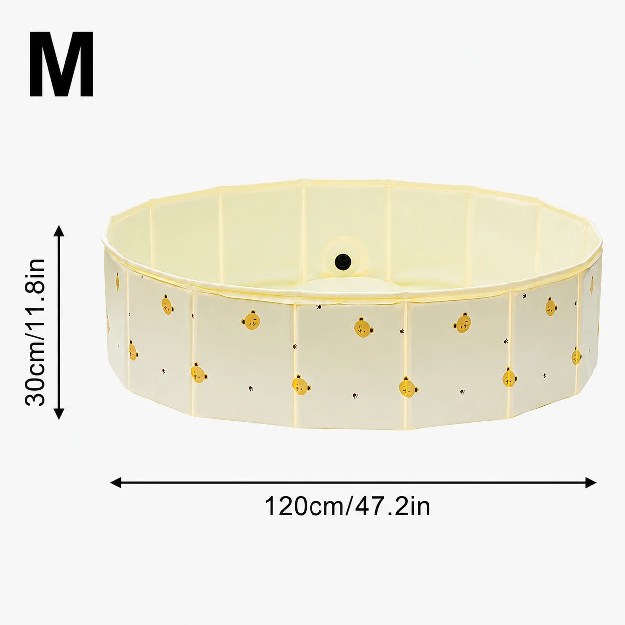 Foldable Dog Pool, Portable Pet Swimming Pool, CollapsiblePVC Waterproof Dog Bathtub for Dogs Cats with Drain Plug OutdoorSummer