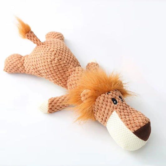 Large Dog Plush Toy Squeak Fleece Durable Chewable Cute Soft Molar Chew for Teething Small Dogs Pet Cartoon Puppy Chew Squeak
