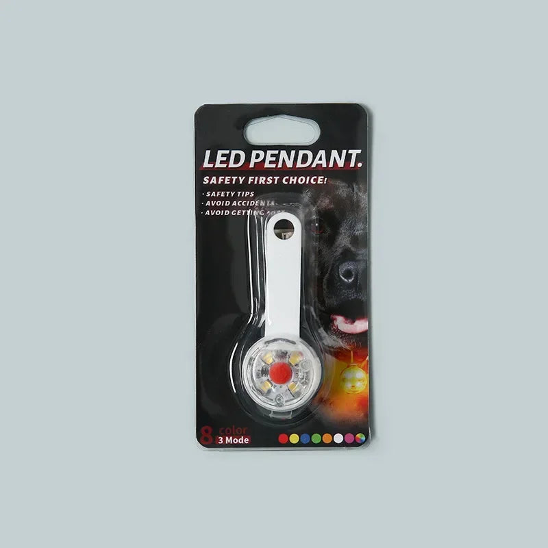 Dogs Collars Anti Loss Pendant Waterproof Safety LED Flashing Light USB Rechargeable LED Light Pendant For Dogs Cats Pets