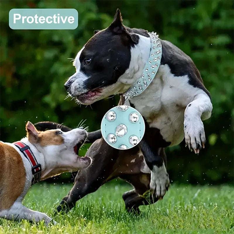 High Quality Dog Rivet Collar and Leash Set Anti Bite Pet Collars for Medium Large Dogs Bulldog Greyhound mascotas Accessories