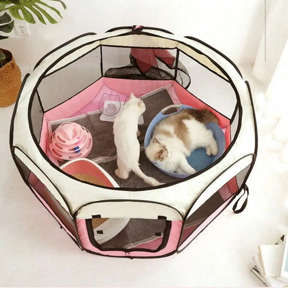 Dog Supplie Dog Pen Dog Playpen Foldable Pet Tent Kennel Octagonal Fence Puppy Shelter Easy To Use Outdoor Easy Operation Large