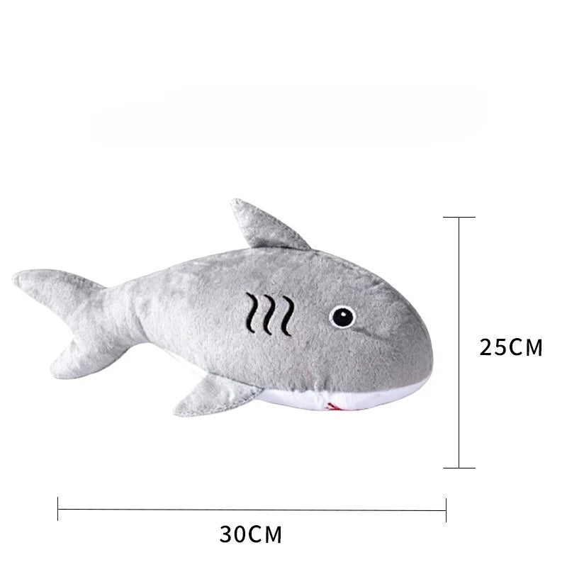 Dog Chew Toy Simulated Plush Shark Sounding Bite-resistant Plush Puppy Toy Training Dental Cleaning Supplies