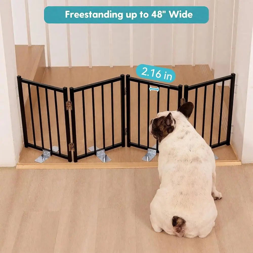 Adjustable Tall Dog Gate, 16.5 High, Suitable for Indoor and Outdoor Use, 48 Wide, Ideal for Stairs, Hallways, Doorways, Deck, Y