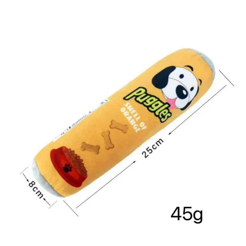 Beer Bottle Shaped Plush Dog Chew Toy Squeaky Interactive Bite-Resistant Playing Supplies for Small to Large Dogs Teeth Cleaning