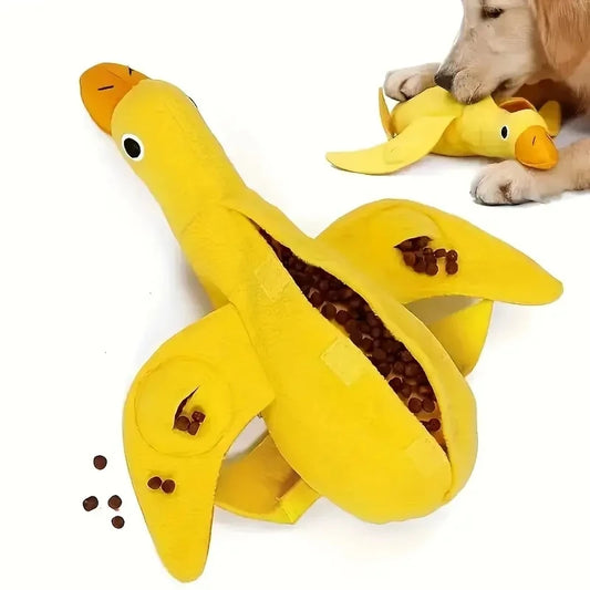 Quacky Delight Snack Dispenser - Squeak Toys for Puppy Training, Interactive Play,  Mental Stimulation - Durable, Easy-to-Clean
