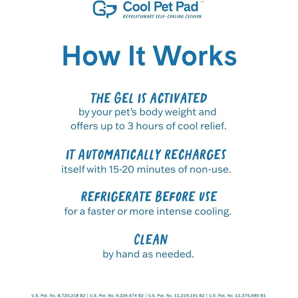 Cool Pet Pad - Extra Large, Latte- Sel-Cooling, Prure ted Mat or Dogs & Cats rom 80+ lbs - Non-Toxic Gel, No Water Needed
