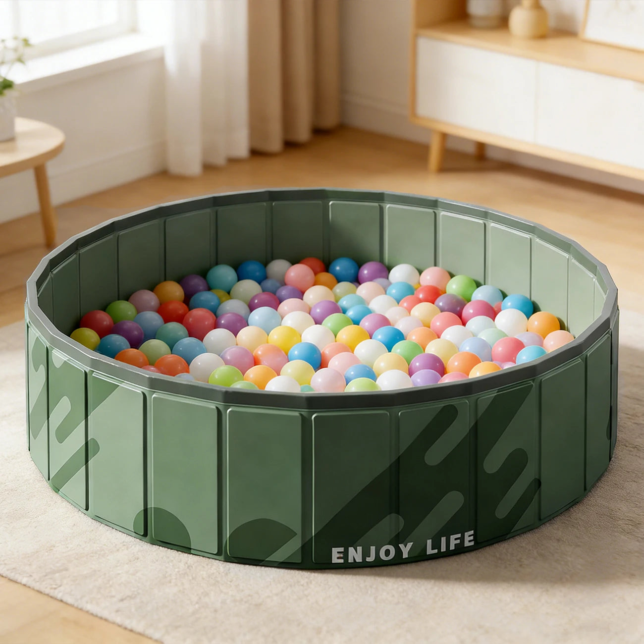 1PC Large Foldable Ball Pit Play Pool, Pet Swimming Pool for Indoor and Outdoor, Portable Game Space for Home or Party