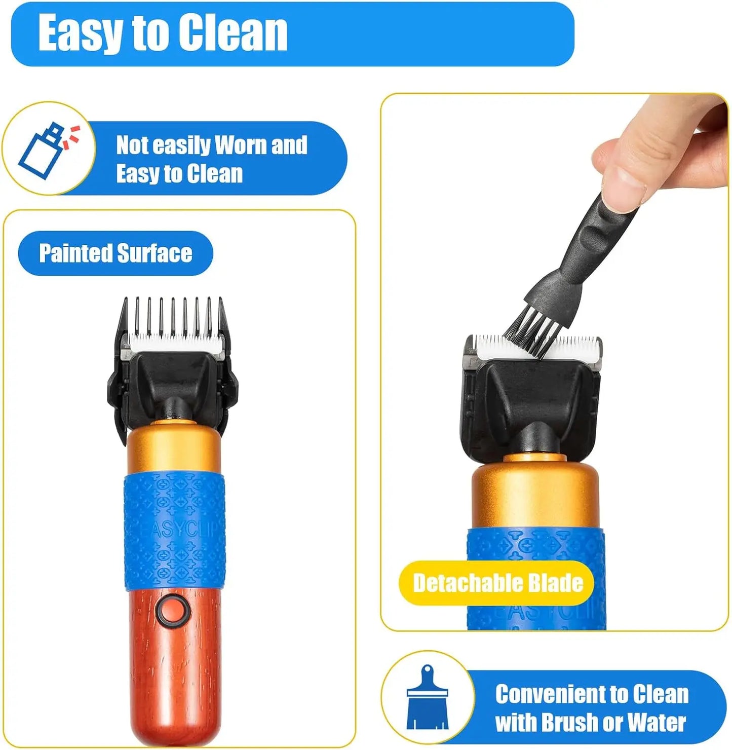 Pet Grooming Clipper for Cats&Dogs–Electric Sheep Clipper with Limit Combs,Replacement Blade,Anti-Skid Handle,and Carrying Case
