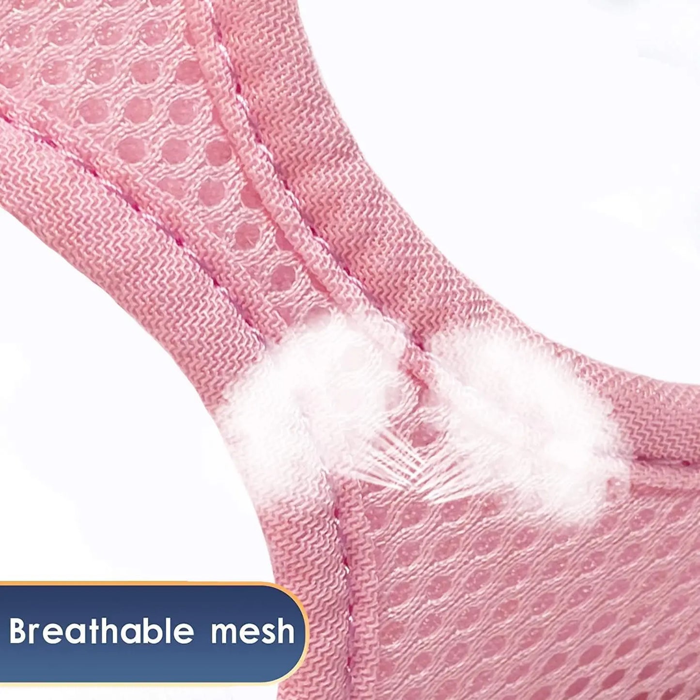 No Pull Soft Mesh Dog Harness and Leash Set, Reflective Adjustable Vest for Small Medium Large Dogs, Pink X-Small