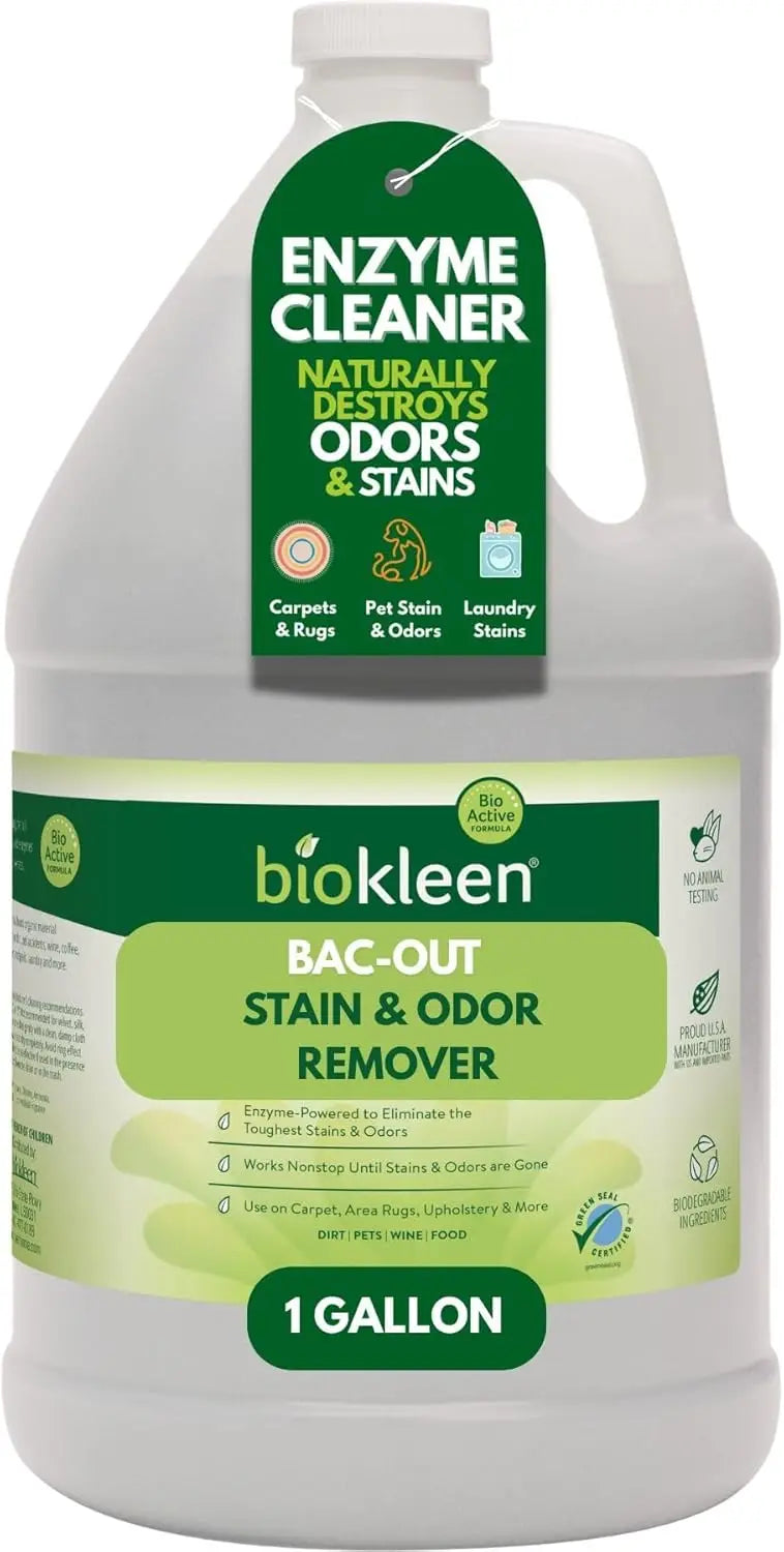 Eco-Friendly Enzyme Cleaner for Pet Stains, Laundry, Carpets & More, Non-Toxic Lime Scent, 128 oz