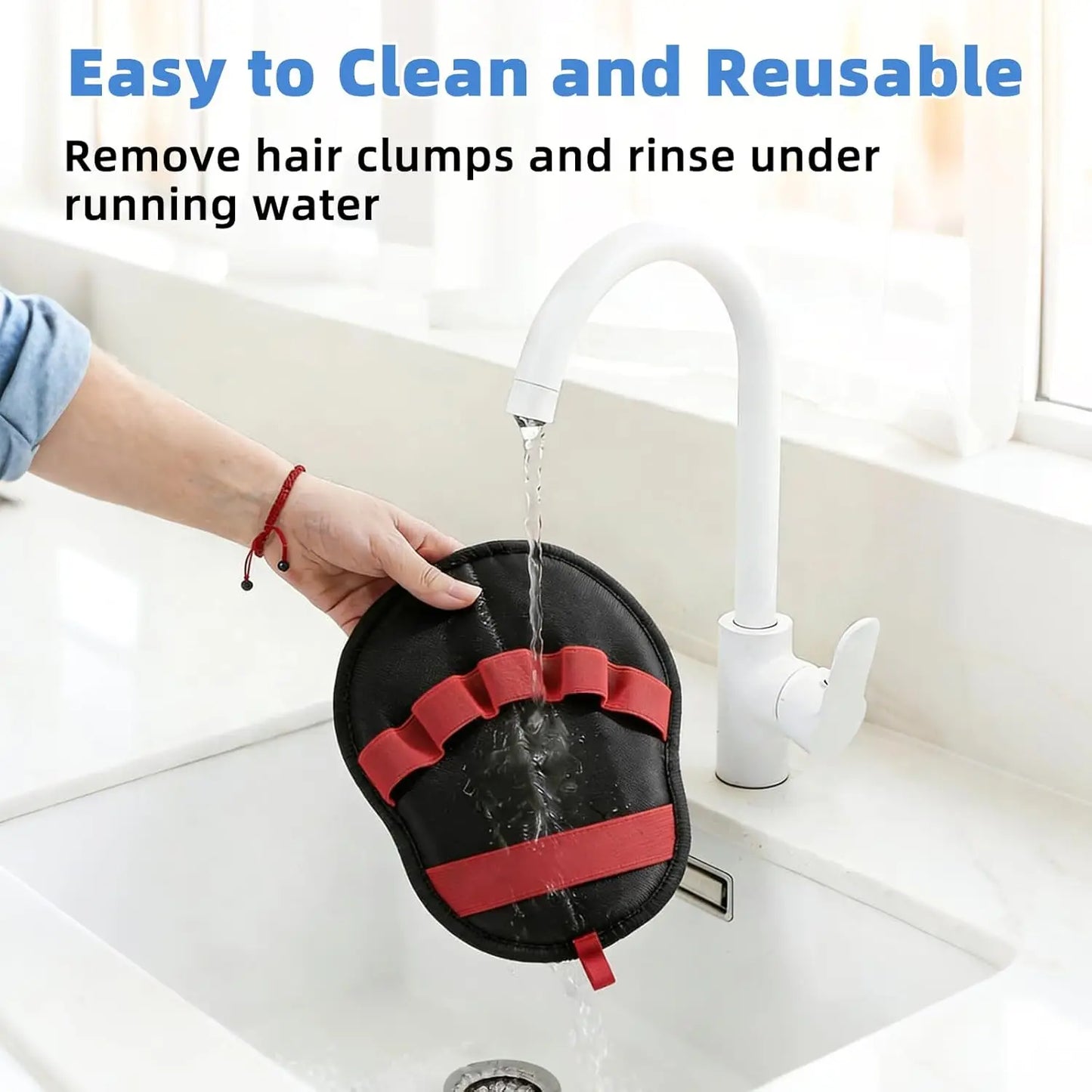 Pet Hair Removal Glove for Laundry, Magic Grooming Brush for Dogs Cats, Electrostatic Tool for Couch Carpet Clothing