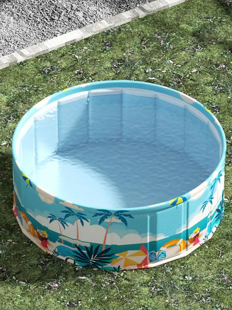90/120/160cm Foldable Kids Pool Wading Pool Kids Swimming Pool Baby Framed Pools Pet Bath kid Basin Pet Pool Dog Bathing Tub