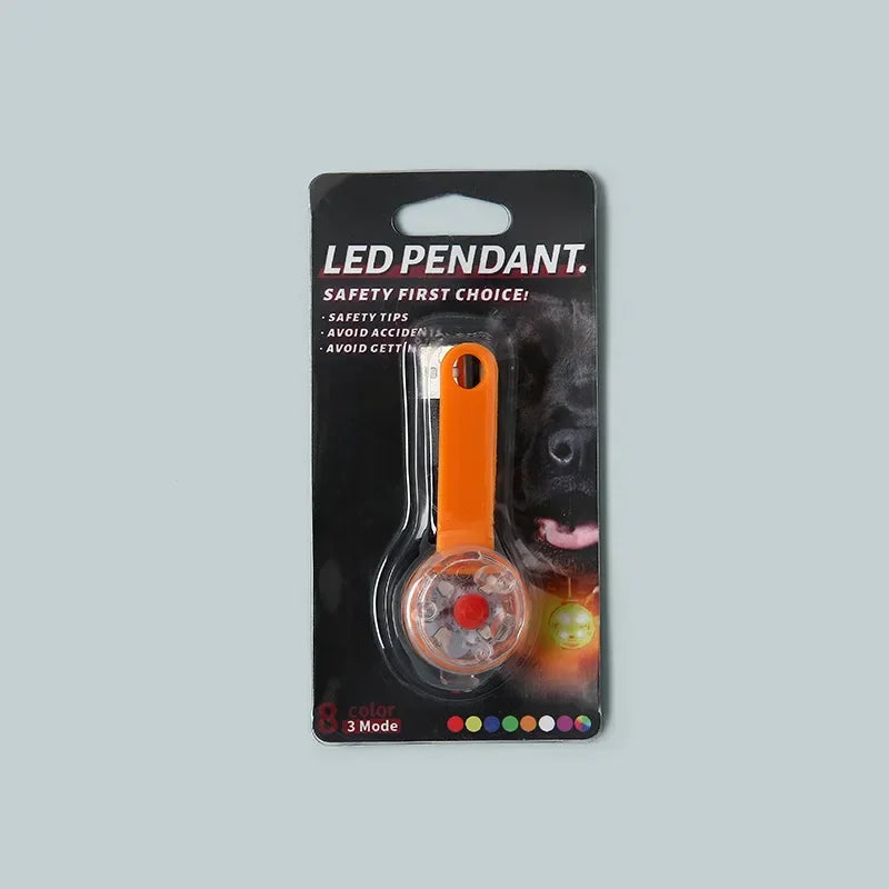 Dogs Collars Anti Loss Pendant Waterproof Safety LED Flashing Light USB Rechargeable LED Light Pendant For Dogs Cats Pets