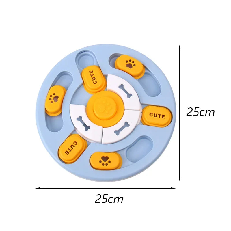 Funny Dog Cat Feeding Toy Puzzle Pet Toys for Small Dogs Cats Training Puppy Intelligence Quotient Slow Food Plate Accessories