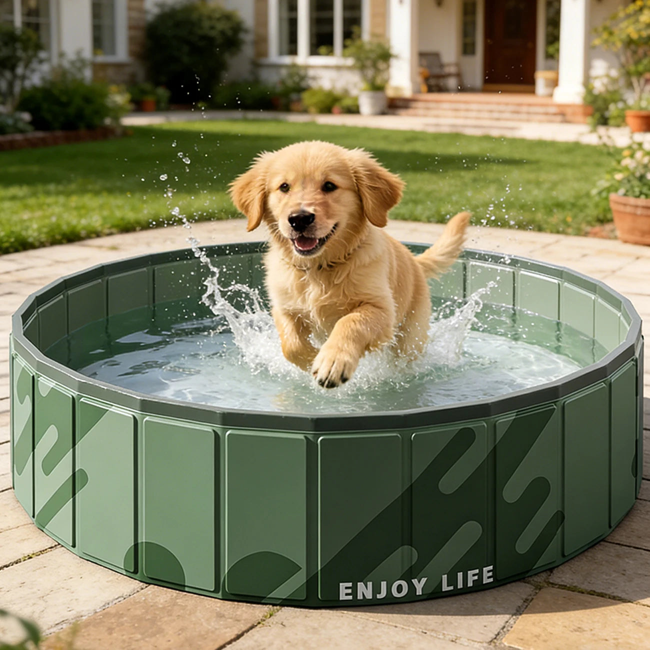 1PC Large Foldable Ball Pit Play Pool, Pet Swimming Pool for Indoor and Outdoor, Portable Game Space for Home or Party