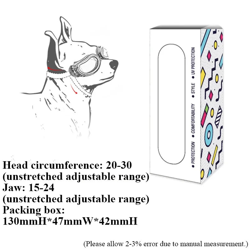 Fashion Small Dog Sunglasses UV Protection Goggles Eye Wear Protection Pet Accessories for Dogs Adjustable Waterproof Glasses