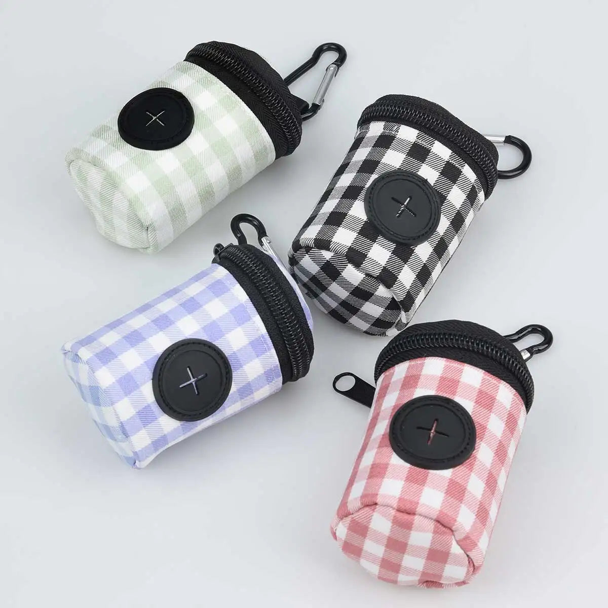 Pet waste bag Checkered pattern  Fashionable Easy to carry when going out  Waste bag for dog feces Outdoor litter collection bag