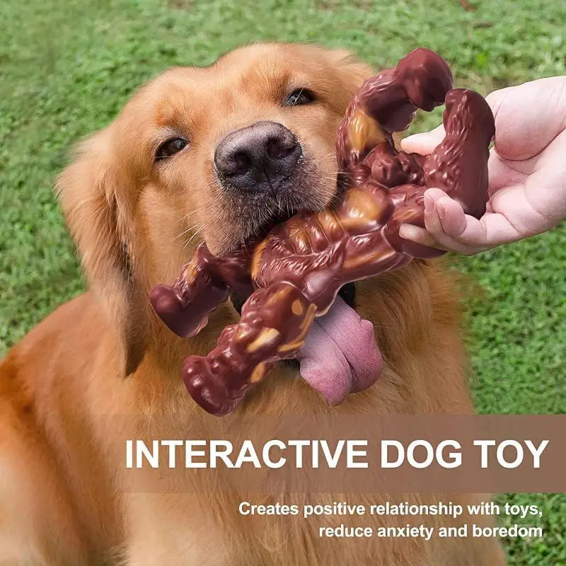 Dog Toys Teeth Grinding Toy Chewing Nylon Beef Flavor Toy Pressure Reducing Play Training Chewing Anti Anxiety Toy Pet Supplies