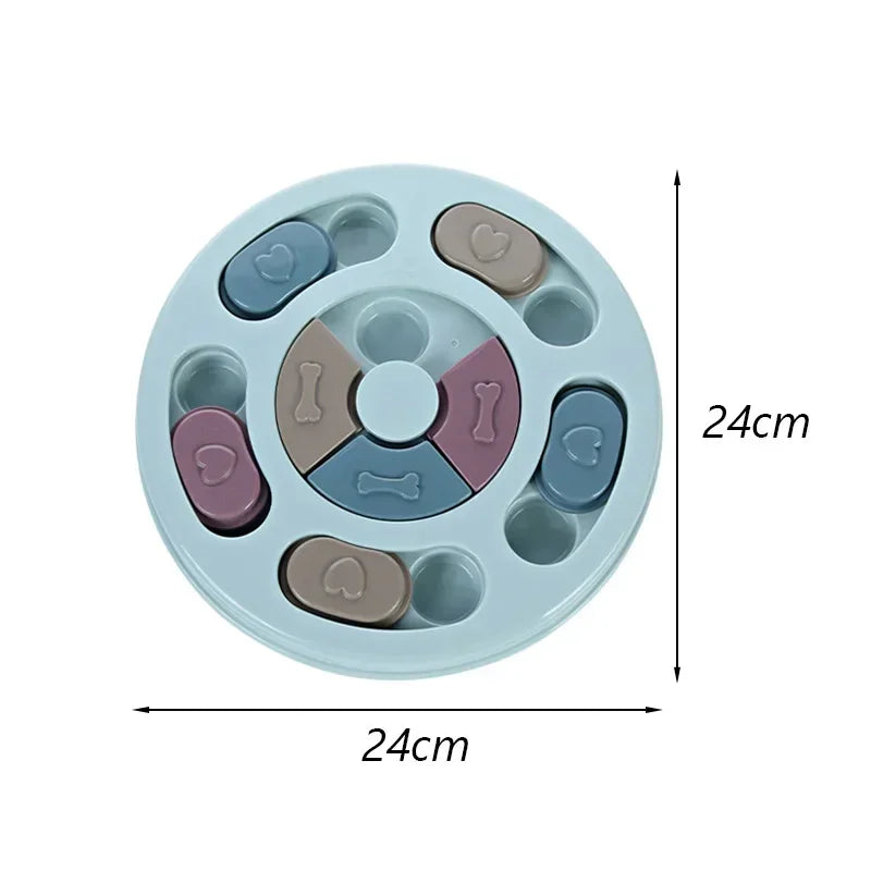 Funny Dog Cat Feeding Toy Puzzle Pet Toys for Small Dogs Cats Training Puppy Intelligence Quotient Slow Food Plate Accessories