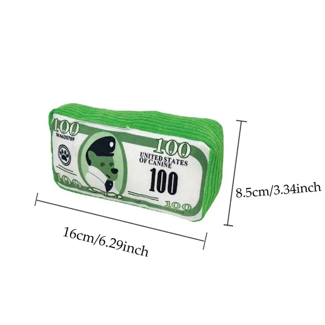 Simulation Money Dog Toys Funny Squeaky Sound Sounding Paper Resistance To Bite Chew Dog Toys Clean Teeth Puppy Toy Pet Supplies