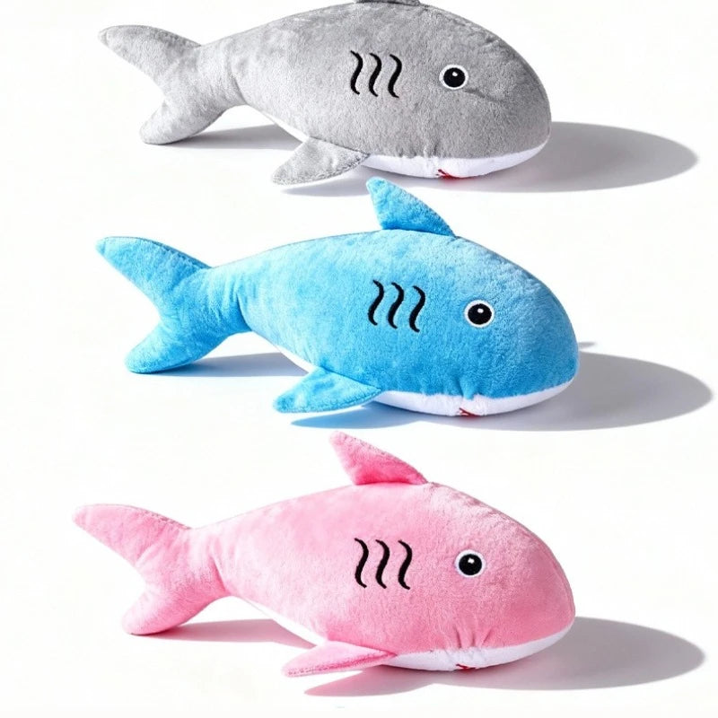 Dog Chew Toy Simulated Plush Shark Sounding Bite-resistant Plush Puppy Toy Training Dental Cleaning Supplies
