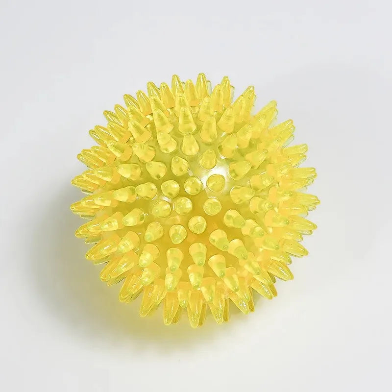 Pet Dog Toys Cat Puppy Sounding Toy Polka Squeaky Tooth Cleaning Ball TPR Training Pet Teeth Chewing Toy Thorn Balls /.,loo