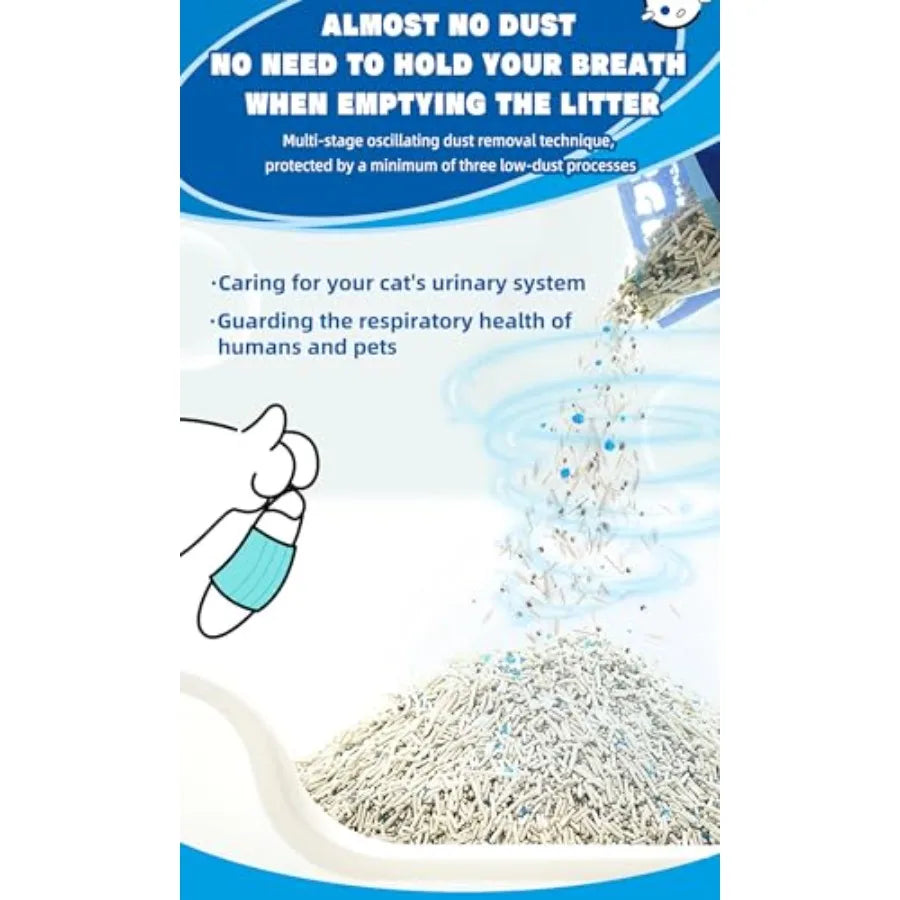 Tofu Cat Litter for Odor Control and Unscented Ultra Absorbent Water Flushable Bentonite Tofu Cat Litter Dust Free Scent Free 2