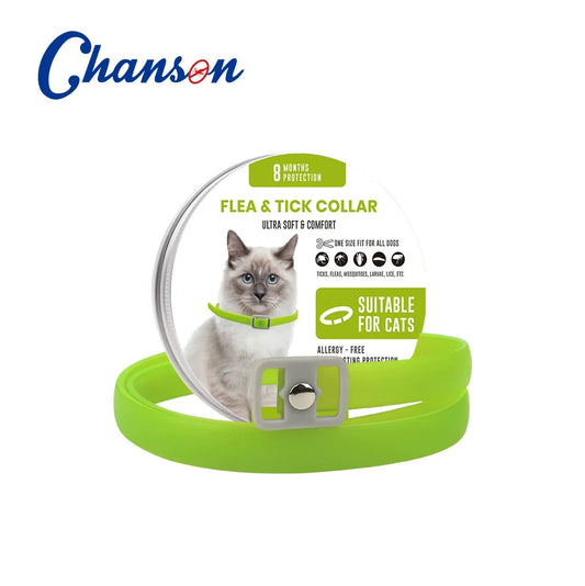 Natural Flea, Tick & Lice Repellent Collar for Dogs & Cats – Waterproof & Adjustable, Powered by Essential Oils