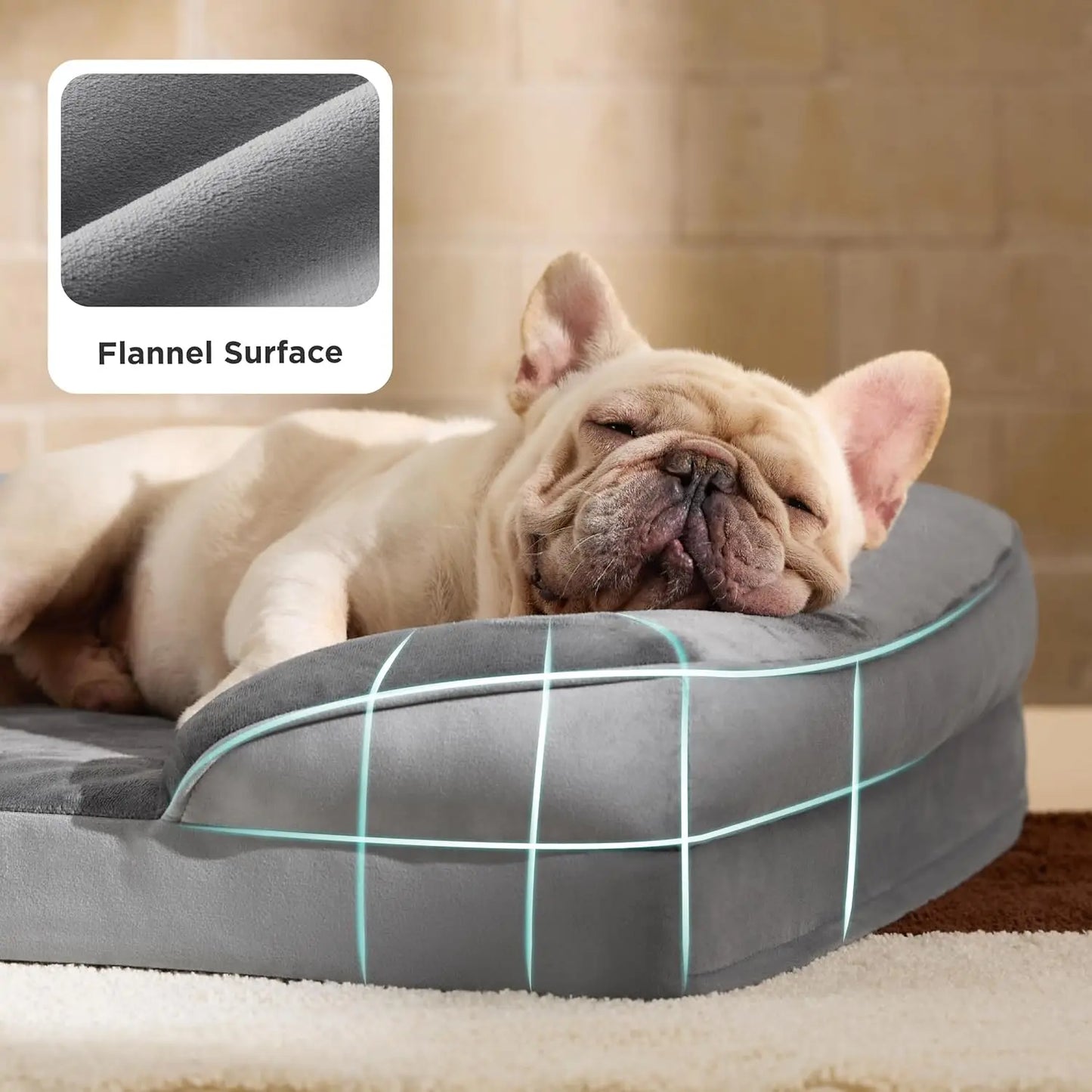 Waterproof Orthopedic Dog Bed Washable, Medium Size Pet Bed with Removable Cover, Joint Pain Relief Sofa for Cats Dogs
