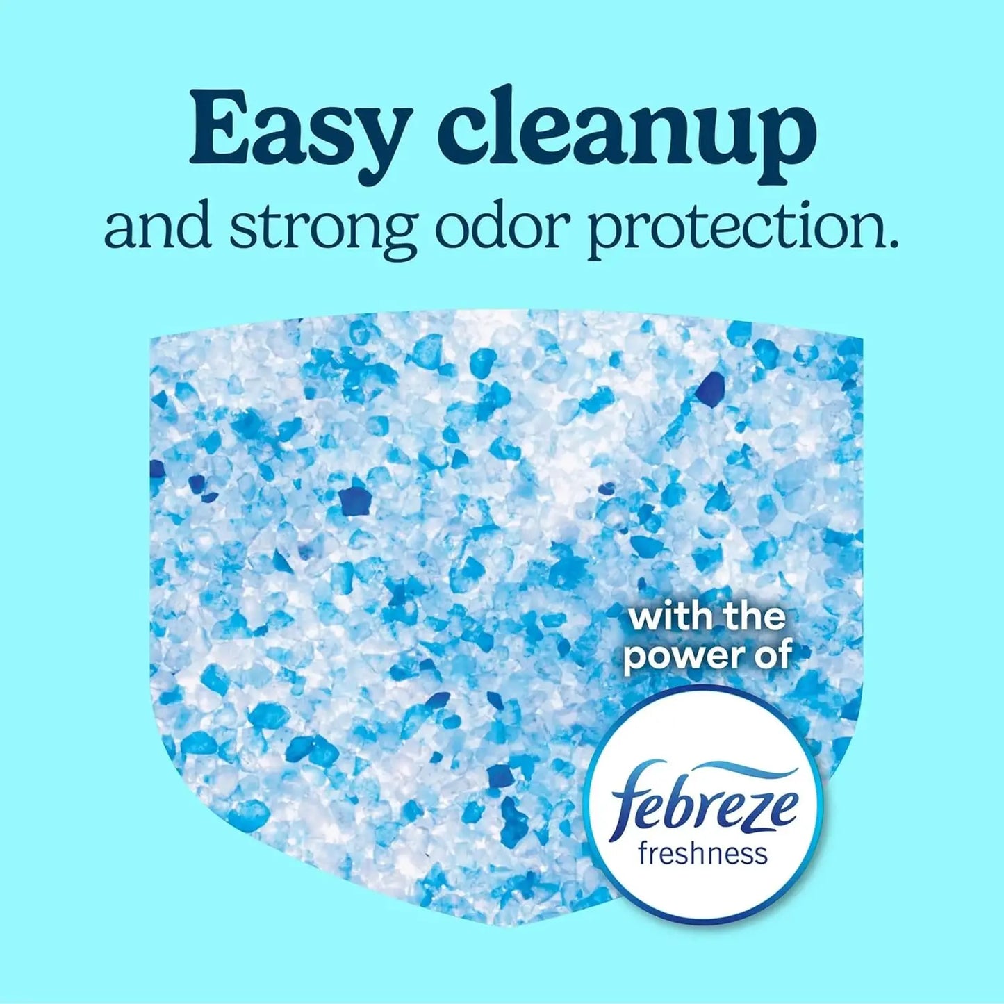 Lightweight Crystal Cat Litter with Febreze Freshness, Long-Lasting Odor Control, Low Dust, 16 lbs (2 x 8 lb bag)