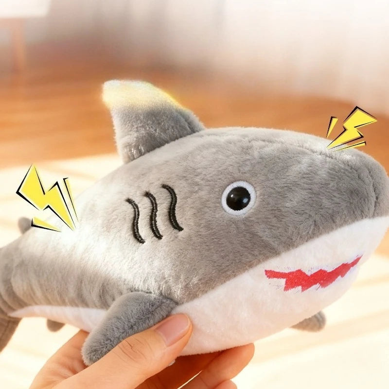 Dog Chew Toy Simulated Plush Shark Sounding Bite-resistant Plush Puppy Toy Training Dental Cleaning Supplies