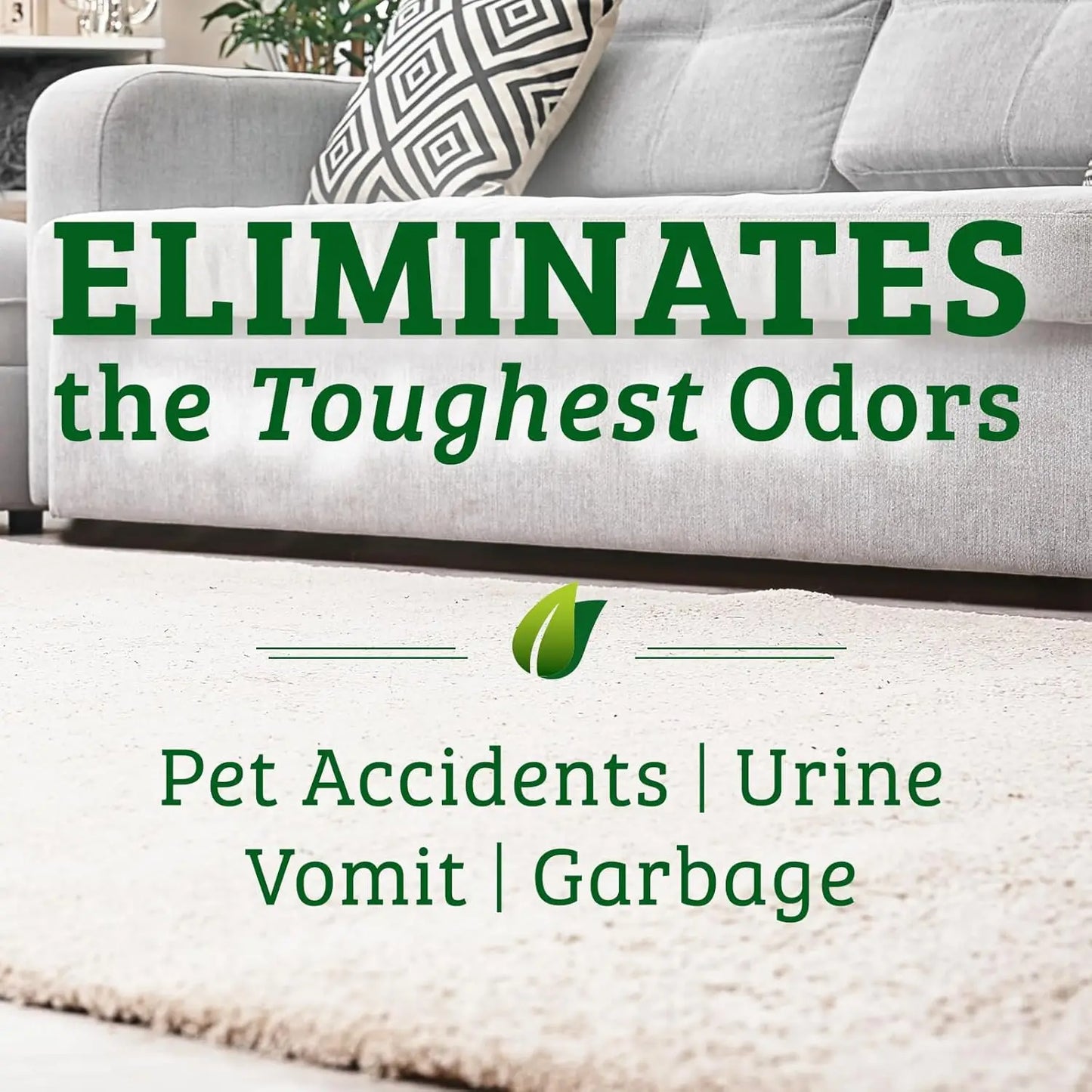 Eco-Friendly Enzyme Cleaner for Pet Stains, Laundry, Carpets & More, Non-Toxic Lime Scent, 128 oz