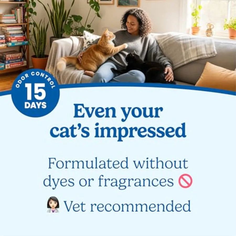 Clumping Cat Litter Advanced Simply Unscented Extra Large 37 Pounds Total 2 Pack of 18.5lb Boxes Package May Vary