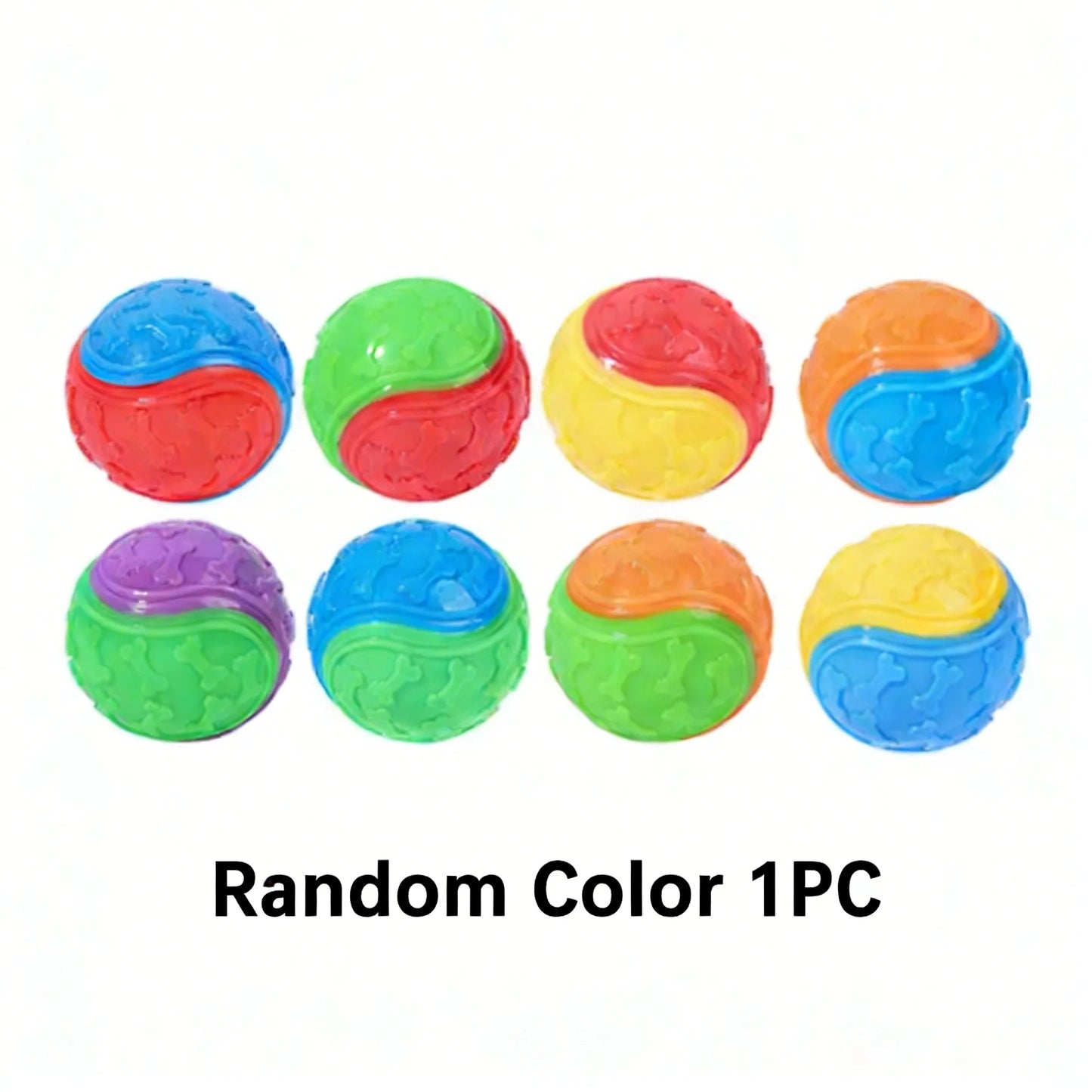 1/3PCS Squeaky Dog Ball Toy TPR Bite Resistant Throw Fetch Interactive Pet Toy Teeth Cleaning Training Chew Ball for All Dogs
