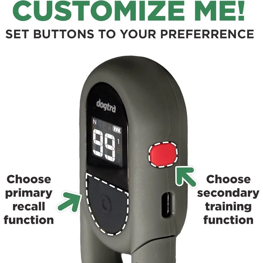 CUE Gen 2 Grey Customizable E-Collar for Dogs Training with Remote Control Ideal for Outdoor Use Beginner-Friendly Design Featu