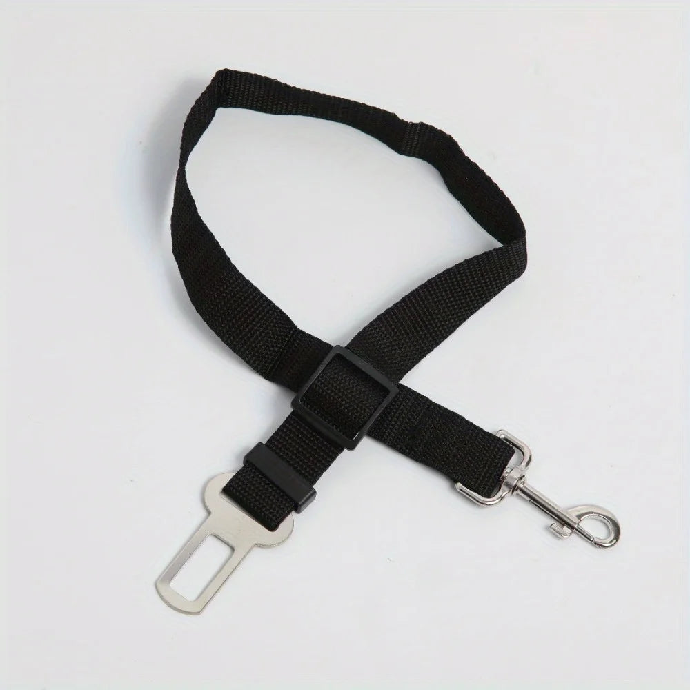 Pet Car Safety Harness: Adjustable Dog Seat Belt for Small to Large Breeds - Nylon Material