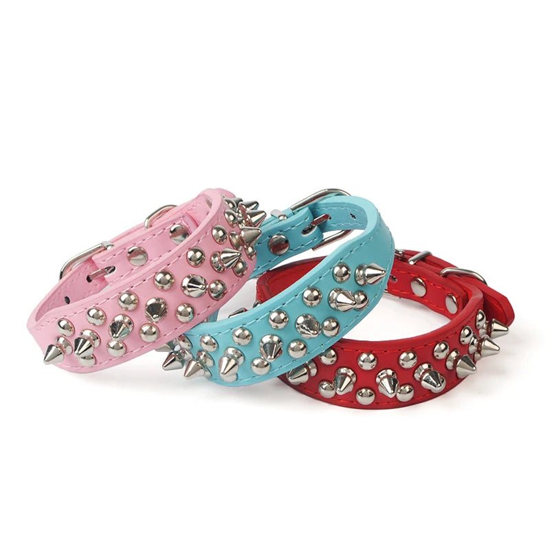 High Quality Dog Rivet Collar and Leash Set Anti Bite Pet Collars for Medium Large Dogs Bulldog Greyhound mascotas Accessories