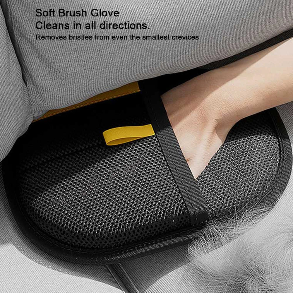 1/2/3Pcs Electrostatic Gloves Multi-Function Anti Static Hair Removal Glove with Brush & Hook for Couch Furniture Carpet