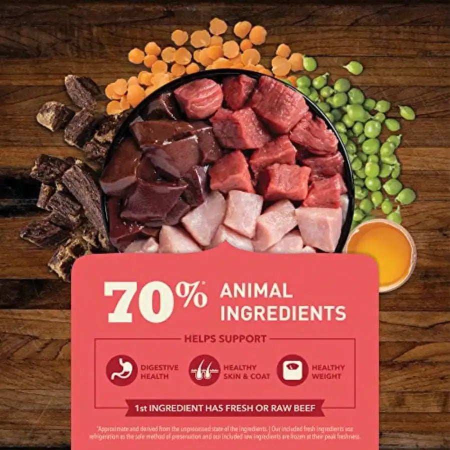 Dry Dog Food FarmRaised Beef Liver Recipe Dry Kibble And Beef Jerky Pieces 4lb