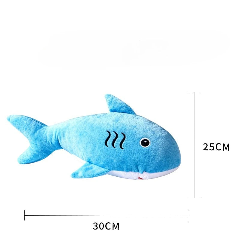 Dog Chew Toy Simulated Plush Shark Sounding Bite-resistant Plush Puppy Toy Training Dental Cleaning Supplies
