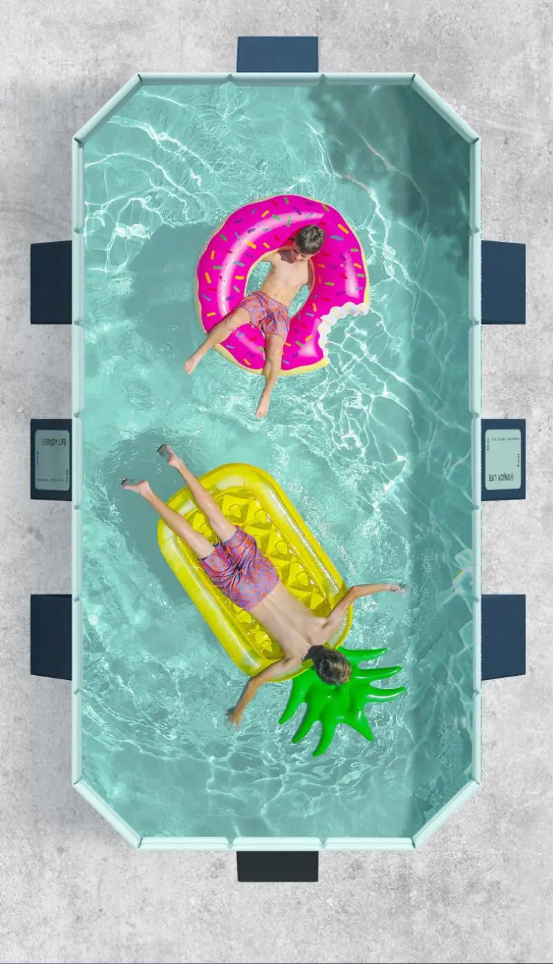 3M Large Foldable Swimming Pool Portable Non-Inflatable Outdoor Pools for Family Kids Adults Pets Water Play Thickened Wear-Resistant Outdoor Party Non-Inflatable Water Games for Kids, Adults, Dogs-Outdoor Backyard Use